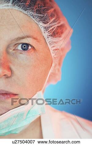 Stock Photo - Portrait of female doctor. Fotosearch
