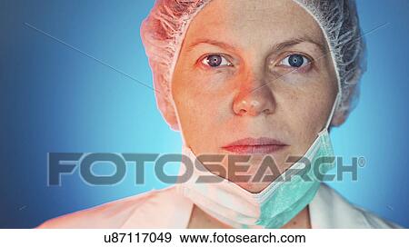 Stock Photo - Portrait of female doctor. Fotosearch