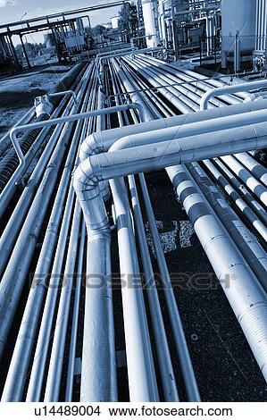 Refinery pipelines. View Large Photo Image Picture - Refinery pipelines.. Fotosearch