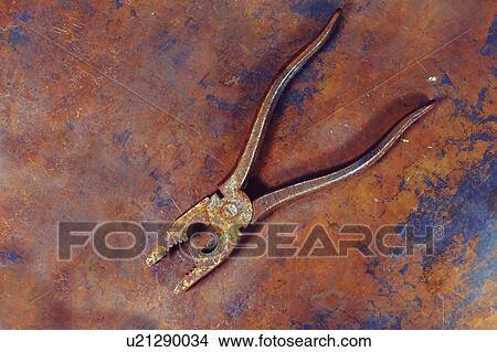 Rusty pliers. View Large Photo Image Picture - Rusty pliers.. Fotosearch
