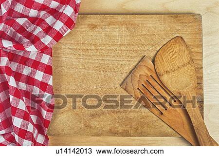 Tablecloth on wooden background View Large Photo Image Stock Image - Tablecloth on wooden background. Fotosearch