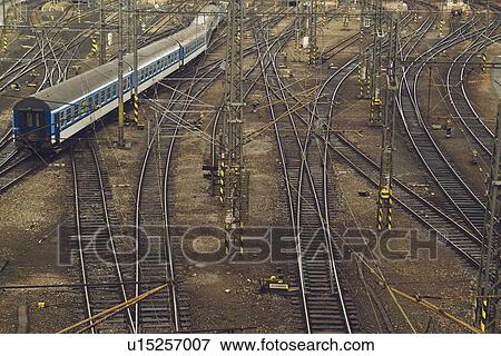 Stock Photo - Train arriving in station. Fotosearch