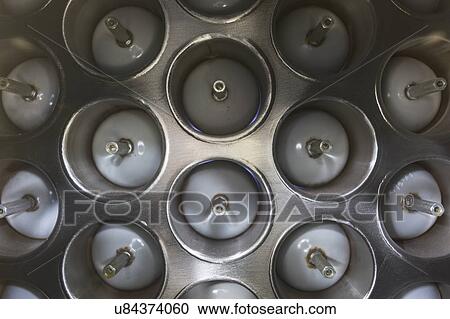 Stock Image - Water treatment plant ultraviolet ionization equipment.. Fotosearch