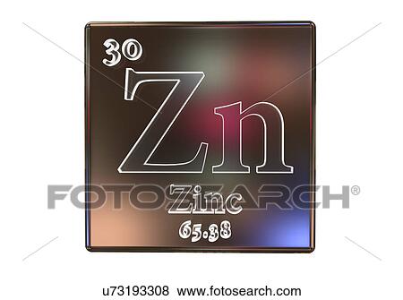 Stock Photo - Zinc chemical element, illustration. Fotosearch