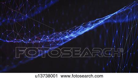 Stock Image - Abstract connecting blue lines, illustration.. Fotosearch