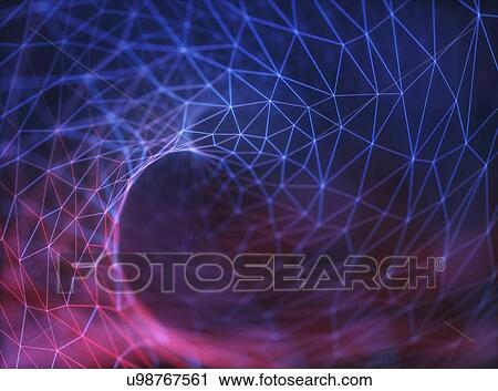 Stock Image - Abstract connecting lines, illustration.. Fotosearch