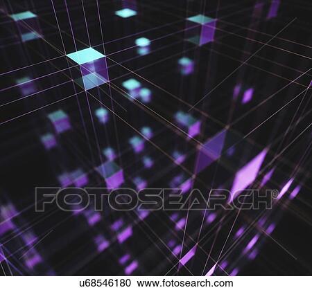 Stock Image - Abstract cubes, illustration.. Fotosearch