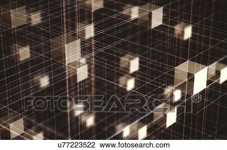 Stock Image - Abstract cubes, illustration.. Fotosearch