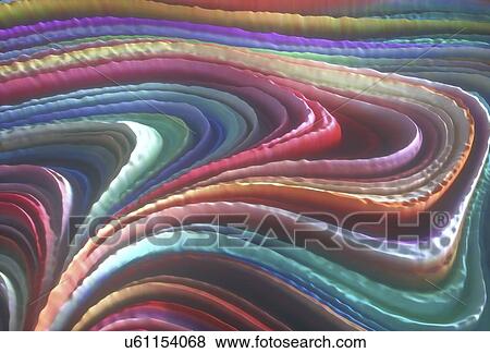 Stock Photo - Abstract multicoloured lines, illustration.. Fotosearch