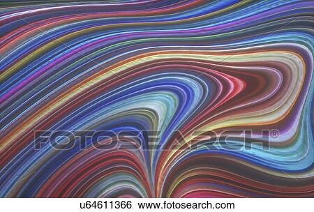 Stock Photograph - Abstract multicoloured lines, illustration.. Fotosearch