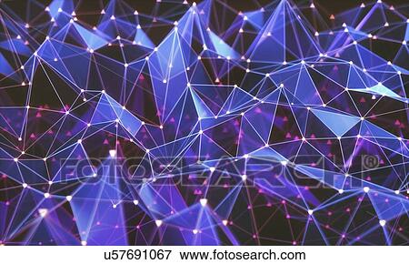 Stock Photo - Abstract structure with connecting dots and lines, illustration.. Fotosearch