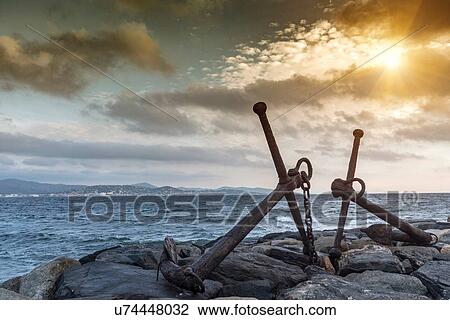 Anchors, Le Vieux Port, St Tropez, Provence-Alpes-Cote d'Azur, France View Large Photo Image Stock Image - Anchors, Le Vieux Port, St Tropez, Provence-Alpes-Cote d'Azur, France. Fotosearch