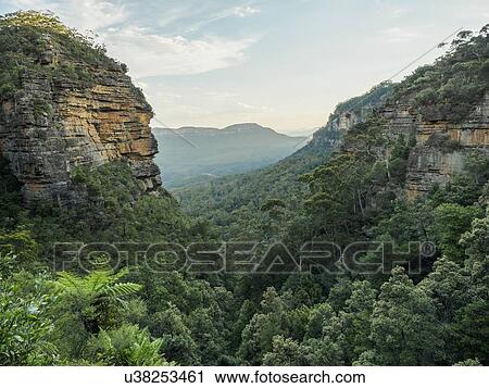 Australia, New South Wales, Landscape of Blue Mountains View Large Photo Image Stock Image - Australia, New South Wales, Landscape of Blue Mountains. Fotosearch