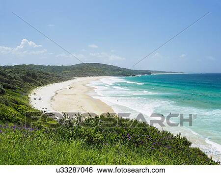 Australia, New South Wales, Moruya, Blue sky above coastline and sea View Large Photo Image Stock Photograph - Australia, New South Wales, Moruya, Blue sky above coastline and sea. Fotosearch