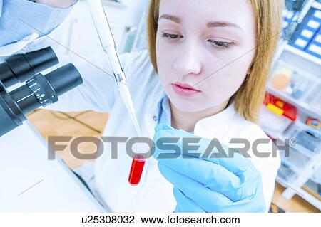 Biological research. Technician pipetting solution. View Large Photo Image Stock Image - Biological research. Technician pipetting solution.. Fotosearch