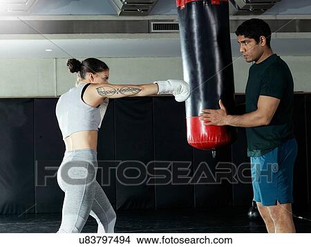 Boxer training in gym View Large Photo Image Picture - Boxer training in gym. Fotosearch