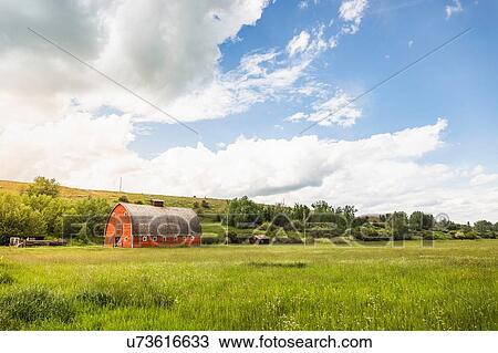 Bright cloudscape over flat rural landscape, Montana, US View Large Photo Image Stock Image - Bright cloudscape over flat rural landscape, Montana, US. Fotosearch