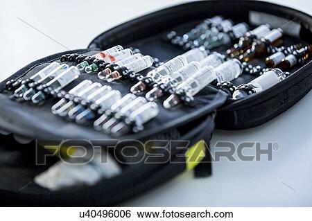 Case of drug ampoules. View Large Photo Image Stock Photograph - Case of drug ampoules.. Fotosearch