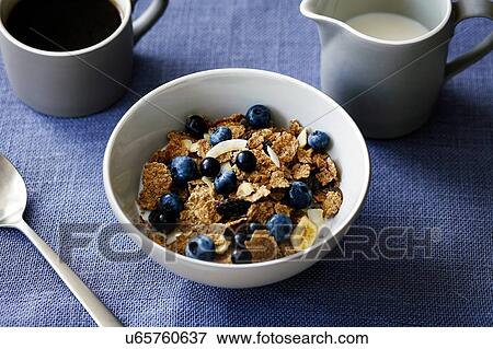 Stock Photo - Cereal with berries, close-up. Fotosearch
