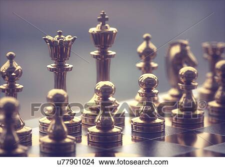 Picture - Chess pieces, close up.. Fotosearch