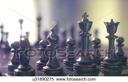 Chess pieces, close up. View Large Photo Image Stock Photography - Chess pieces, close up.. Fotosearch