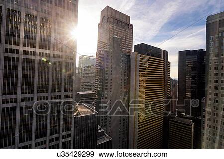 Stock Photo - Cityscape, elevated view, New York City, New York, USA. Fotosearch