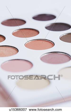 Stock Photo - Close up of eyeshadows. Fotosearch