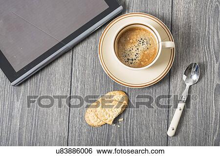 Coffee and biscuits. View Large Photo Image Stock Photograph - Coffee and biscuits.. Fotosearch