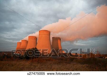 Stock Photography - Cooling towers at power plant, Derby, United Kingdom, Europe. Fotosearch