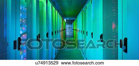 Stock Photo - Corridor in data center. Fotosearch
