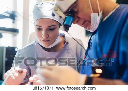 Dentist and dental nurse using dental equipment View Large Photo Image Stock Image - Dentist and dental nurse using dental equipment. Fotosearch