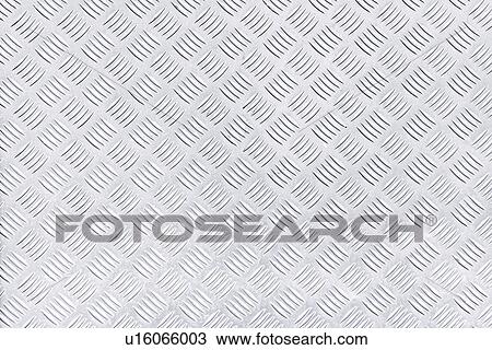 Stock Image - Diamond checker plate metal.. Fotosearch