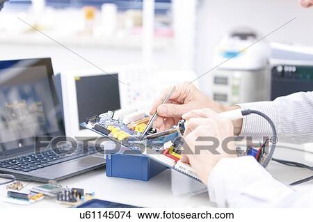 Electronics laboratory. View Large Photo Image Picture - Electronics laboratory.. Fotosearch