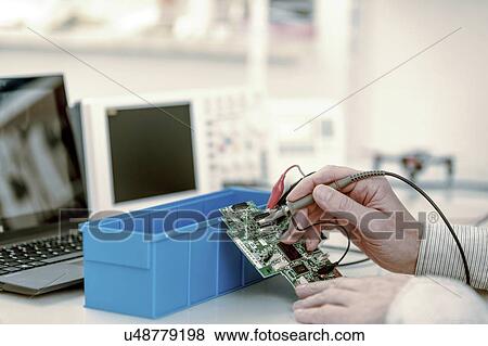 Stock Photo - Electronics laboratory.. Fotosearch