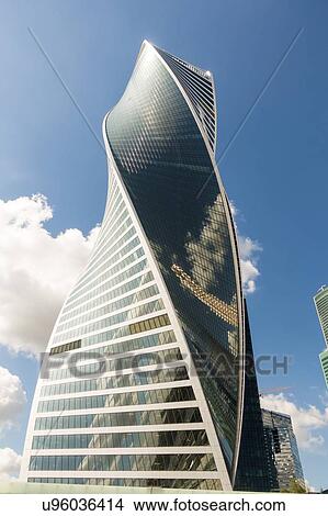 Evolution Tower, Moscow, Russia. Photographed in August 2015. View Large Photo Image Picture - Evolution Tower, Moscow, Russia. Photographed in August 2015.. Fotosearch