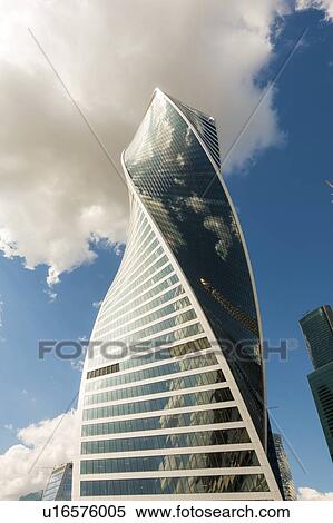 Evolution Tower, Moscow, Russia. Photographed in August 2015. View Large Photo Image Stock Photography - Evolution Tower, Moscow, Russia. Photographed in August 2015.. Fotosearch