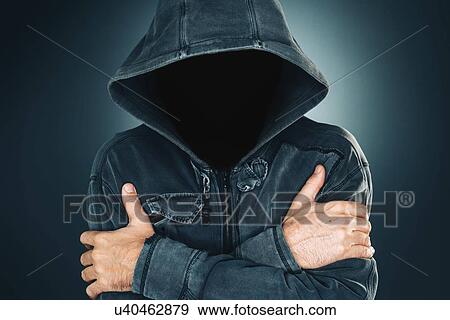 Faceless man with hoodie. View Large Photo Image Stock Photo - Faceless man with hoodie.. Fotosearch