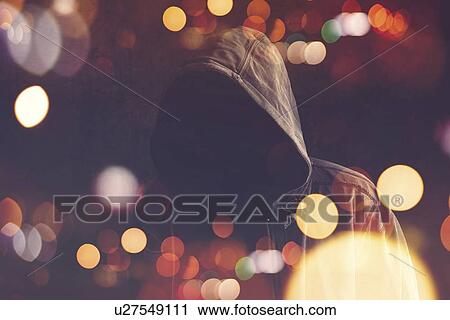 Stock Image - Faceless unrecognizable person without identity.. Fotosearch