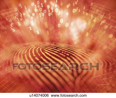 Fingerprint with binary code, illustration. View Large Photo Image Stock Photograph - Fingerprint with binary code, illustration.. Fotosearch