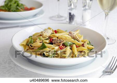 Fresh pasta dish in bowl View Large Photo Image Stock Photograph - Fresh pasta dish in bowl. Fotosearch