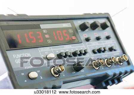 Stock Image - Function generator electronic test equipment.. Fotosearch