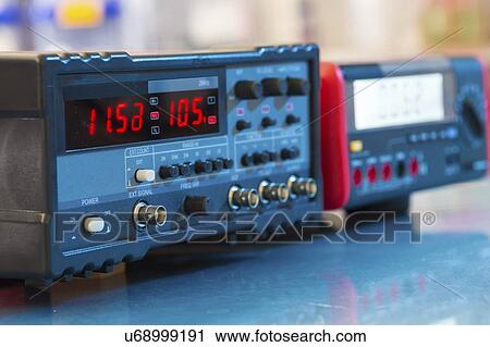Stock Image - Function generator electronic test equipment.. Fotosearch