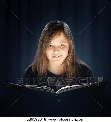 Girl reading book. View Large Photo Image Stock Photo - Girl reading book.. Fotosearch