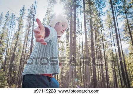 Girl with hat in forest, Alberta, Canada View Large Photo Image Stock Photo - Girl with hat in forest, Alberta, Canada. Fotosearch