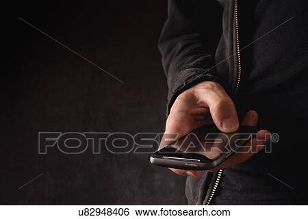 Hand with smart phone. View Large Photo Image Stock Photograph - Hand with smart phone.. Fotosearch