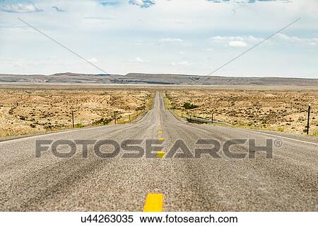 Stock Photography - Highway through rural area, Montana, US. Fotosearch