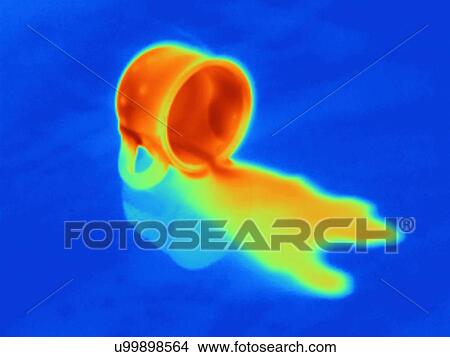 Picture - Hot spilled drink. Fotosearch