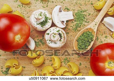 Ingredients for pasta dish. View Large Photo Image Stock Photo - Ingredients for pasta dish.. Fotosearch