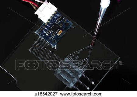 Stock Photo - Lab on a chip (LOC).. Fotosearch