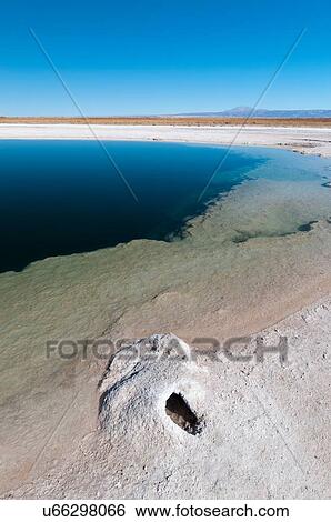 Stock Photograph - Laguna Sejar, Salar de Atacama, Atacama Desert, Chile. Fotosearch